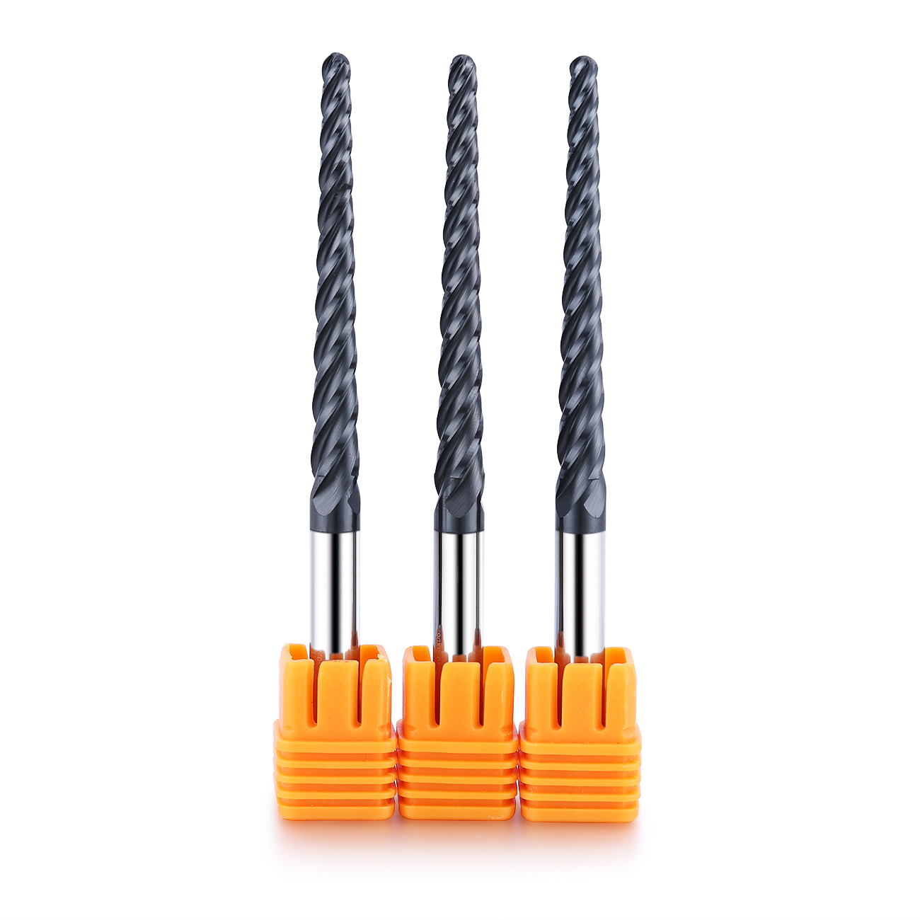 4 Flutes Carbide Tapered Ball End Milling Cutter 